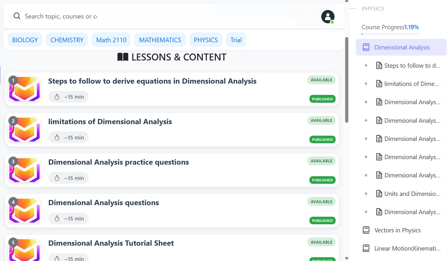 Transcended Institute E-Learning WebApp - Image 3
